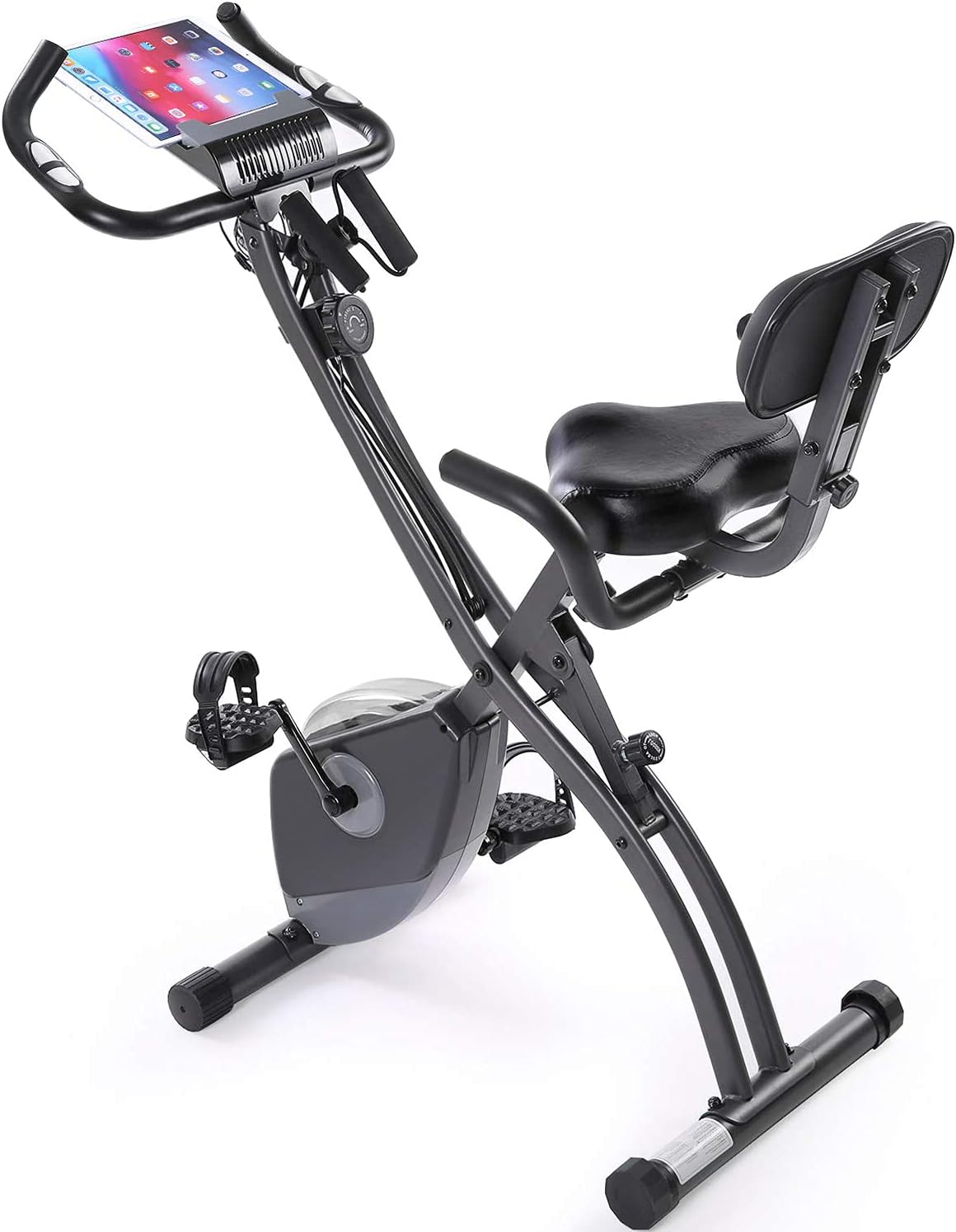 Exercise Bike Folding Stationary Bike Magnetic Recumbent 3-in-1 Cycling Slim Bike